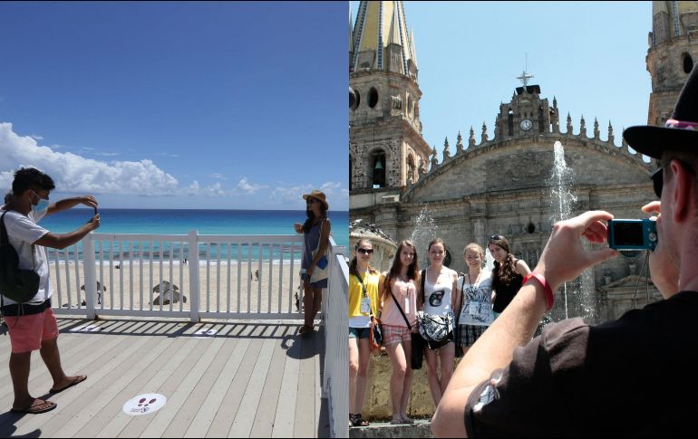 Los datos reflejan una estabilización de la tendencia al alza del turismo en México, que tuvo 38.3 millones de turistas internacionales durante 2022. ESPECIAL / EFE y EL INFORMADOR