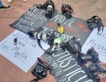 Los periodistas asistentes hicieron un pase de lista de periodistas asesinados en lo que va del año, además de Luis Martín Sánchez. EL INFORMADOR / M.Hernandez