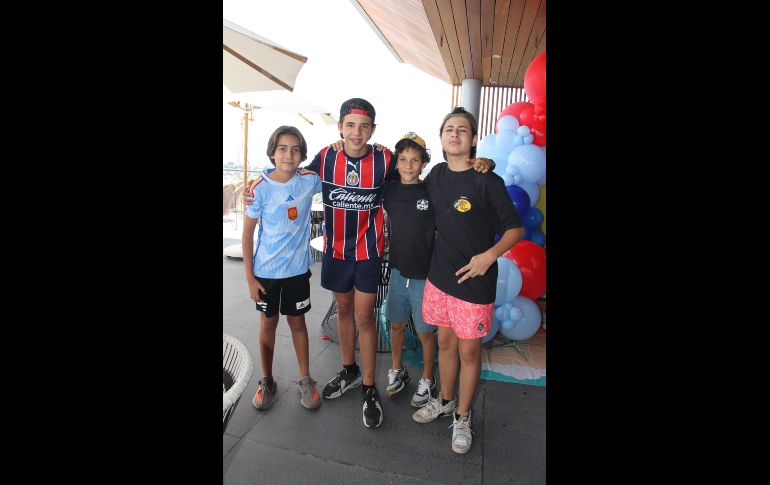 Octavio García, Ricardo Hurtado, Paulo Guerrero y Diego Arreola. GENTE BIEN JALISCO/ Esmeralda Escamilla