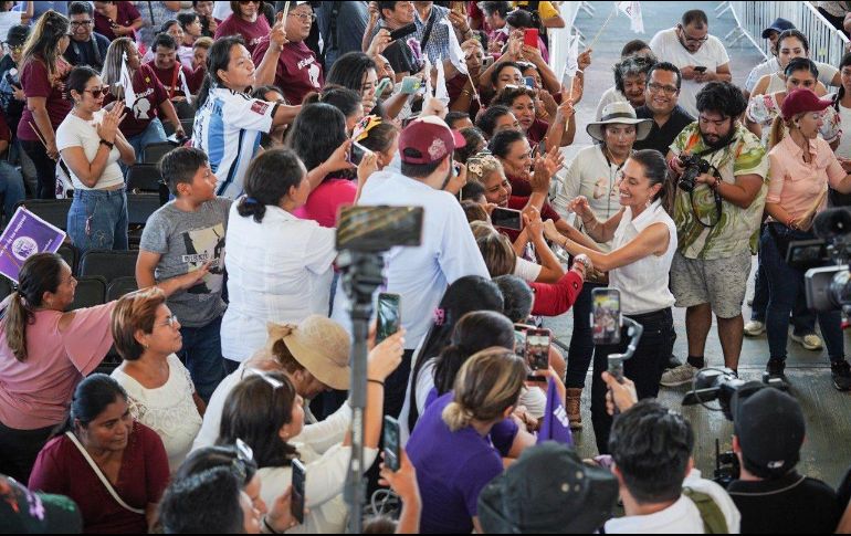 Sheinbaum dijo que solo con los gobiernos que pertenecen a la Cuarta Transformación pueden lograr los grandes cambios que se necesitan a lo largo y ancho del país. CORTESÍA