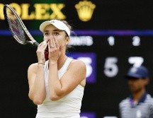 Elina Svitolina no dio crédito a su hazaña, al echar del All England Club a la favorita para llevarse el torneo. EFE/T. Akmen