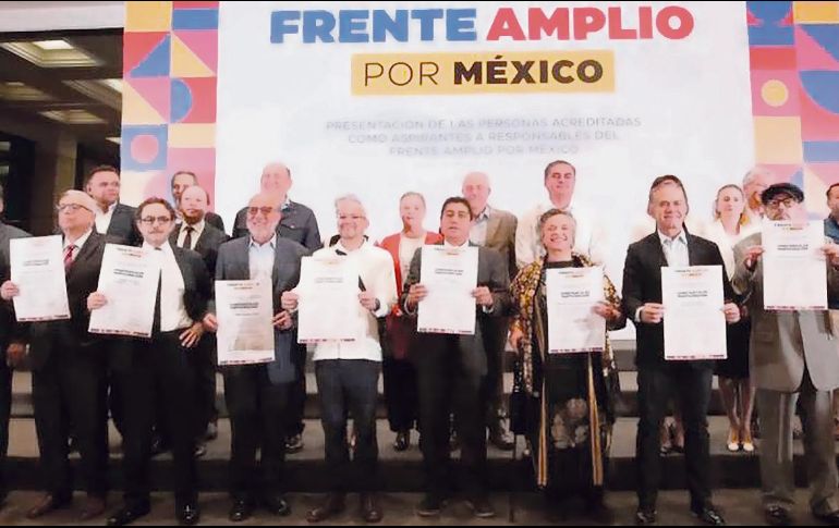 Inició el periodo de promoción de aspirantes de la oposición para que simpatizantes voten por el que será el candidato del Frente Amplio por México. ESPECIAL