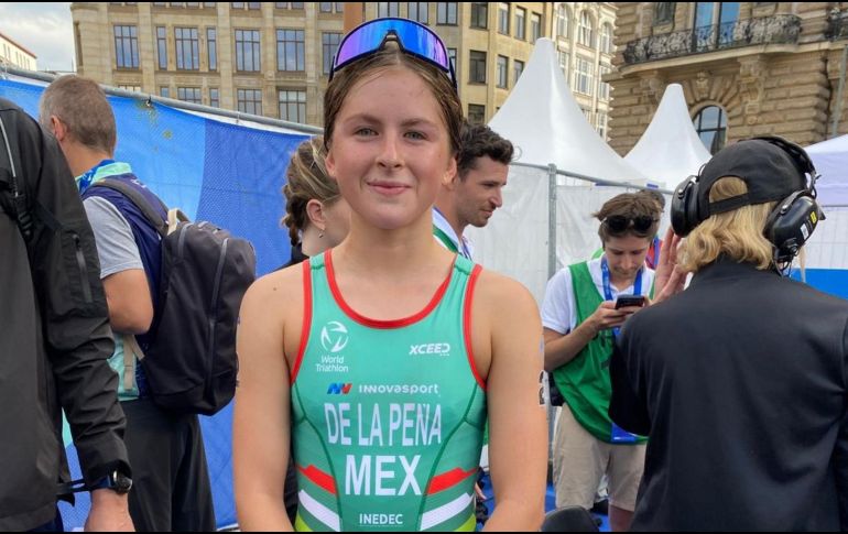 Jimena de la Peña quedó por detrás de la francesa Ilona Hadhoum, dejando una postal llena de amor por México. ESPECIAL / Conade