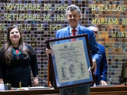 Miguel Ángel Domínguez, presidente del Consejo Regulador del Tequila, destacó la importancia de la industria tequilera desde la fundación de Jalisco. EL INFORMADOR / A. Navarro