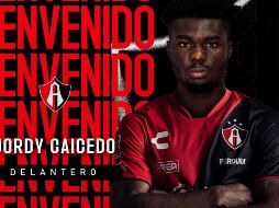 Jordy Caicedo arriba a Atlas procedente del Sivasspor de la Liga de Turquía. ESPECIAL / Atlas FC