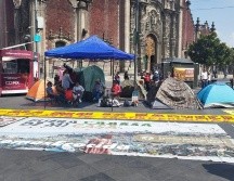 El plantón realizado en la Ciudad de México. ESPECIAL
