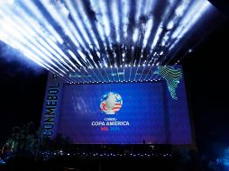 Fue presentando el logo de la Copa América 2024. AP/Jorge Saenz