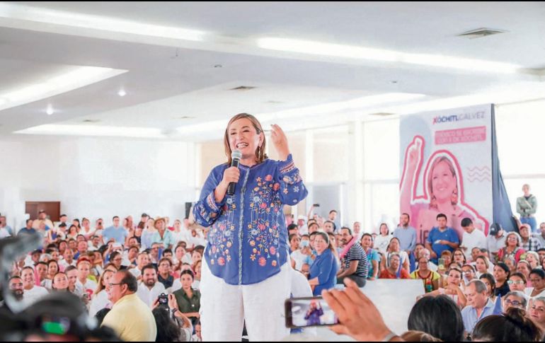La aspirante a candidata presidencial por parte del Frente Amplio por México, Xóchitl Gálvez, cuenta con el apoyo total por parte de su partido, el PAN. ESPECIAL
