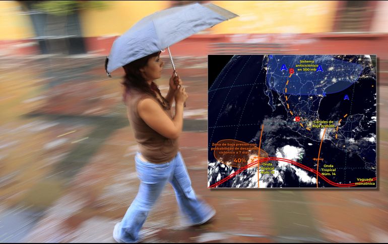 Las lluvias, a partir del rango de fuertes, podrían originar el incremento en los niveles de ríos y arroyos, así como deslaves e inundaciones. SMN / EL INFORMADOR / ARCHIVO