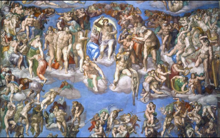 «Así como recogen la cizaña y la queman en el fuego, así sucederá al fin del mundo». WIKIPEDIA/«El juicio final», de Miguel Ángel