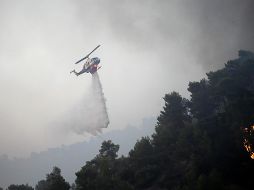 En Grecia, en tanto, el fuego fuera de control también genera la evacuación de miles de personas. EFE/Archivo