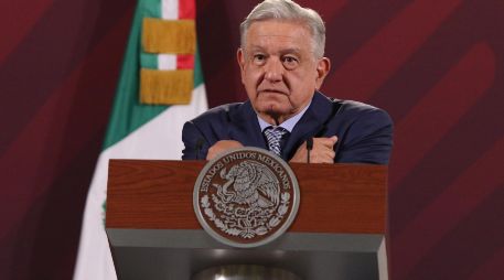 Dijo el Presidente de México que ahora tiene que hablar más despacio que de costumbre porque no se vaya  a ''camucar''. SUN / ARCHIVO