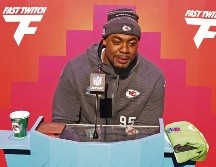 Chris Jones, estrella defensiva de los Chiefs, no se ha presentado. AFP/R. Carr