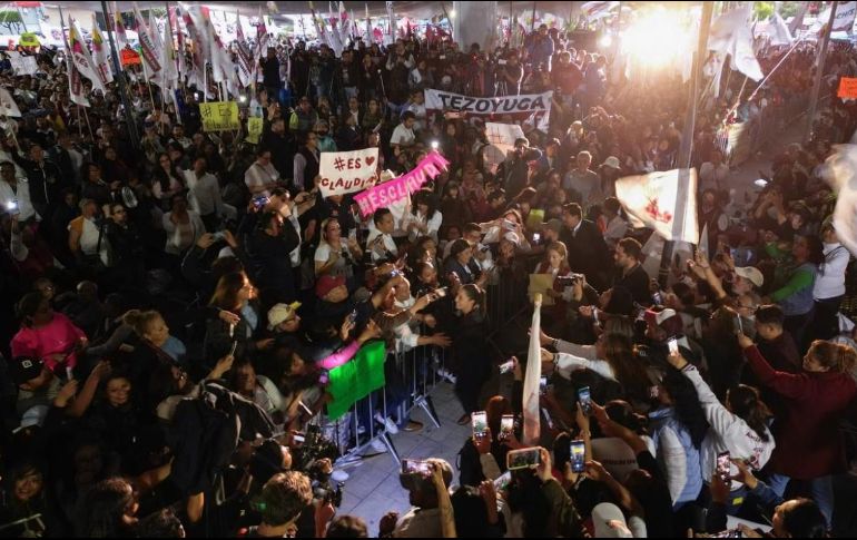 Claudia Sheinbaum fue recibida y ovacionada por miles de mexiquenses. ESPECIAL