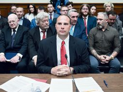 David Grusch testificó durante una audiencia del Subcomité de Seguridad Nacional, la Frontera y Asuntos Exteriores de la Cámara de Representantes. AFP