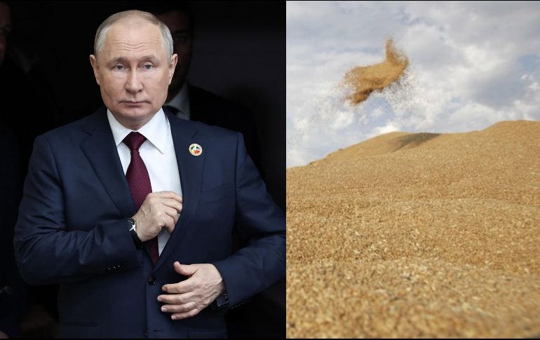Putin, cuyo país ha suministrado en los últimos meses 88 mil toneladas de fertilizantes gratis a algunos países, aseguró que Rusia también asumirá en cada caso los gastos de transporte. ESPECIAL / EFE / M. Tereschenko y AFP / ARCHIVO