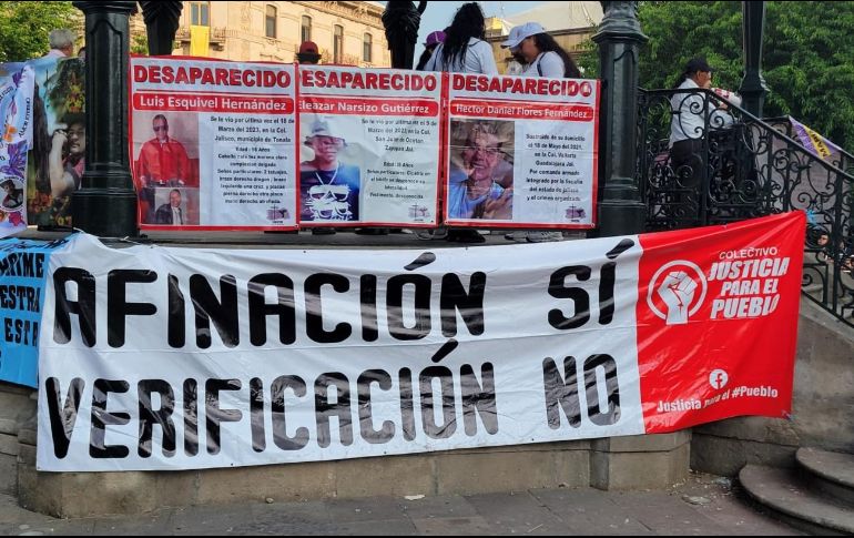 Colectivos de familiares de personas desaparecidas exigieron la reanudación de búsquedas. Dylan Hernández/EL INFORMADOR