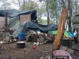 El campamento fue destruido. ESPECIAL