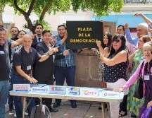 Renombraron, de forma simbólica, la plaza de la Reforma, como Plaza de la Democracia. EL INFORMADOR/ M. Hernández