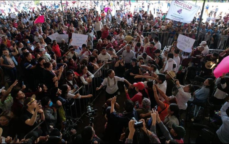 Claudia Sheinbaum fue recibida por miles en Naucalpan. ESPECIAL