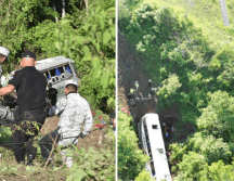 Aumentan cifras de heridos y fallecidos por accidente en Libramiento Tepic; continúan las labores de rescate./Cortesía de Protección Ciudadana y Bomberos de Nayarit