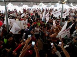 Claudia Sheinbaum durante su Asamblea Informativa en Baja California. ESPECIAL