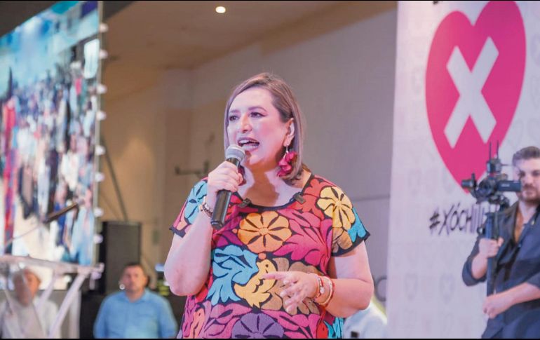 Xóchitl Gálvez pidió al Frente Amplio por México que revisen la legitimidad de las firmas de los aspirantes a la candidatura. EL UNIVERSAL