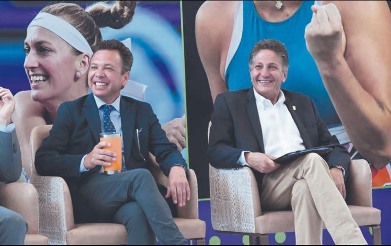 Juan José Frangie (derecha) y Pablo Lemus, alcaldes de Zapopan y Guadalajara, respectivamente, han trabajado en pro de la comunidad. CORTESÍA