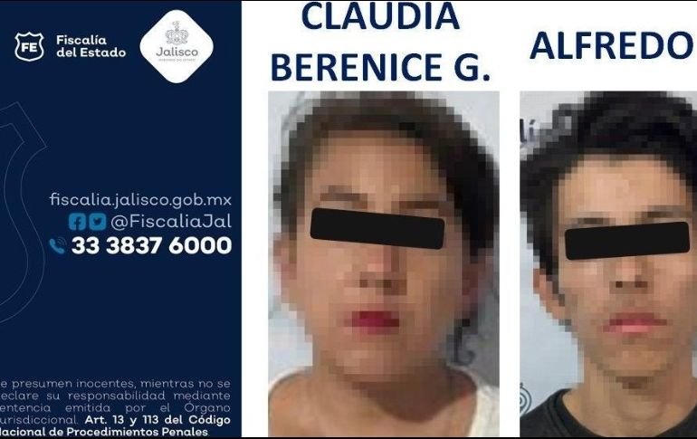 Los imputados son Claudia Berenice G., madre del menor y Alfredo T. ESPECIAL/Fiscalía de Jalisco