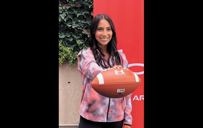 Diana Flores, capitana de la Selección mexicana y primera jugadora de flag football en el Salón de la Fama del futbol americano. SUN/N. Schiller