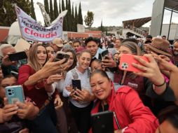 La ex jefa del Gobierno de la Ciudad de México, en una asamblea aseguró que México está en su mejor momento gracias a la Cuarta Tranformación. Cortesía.