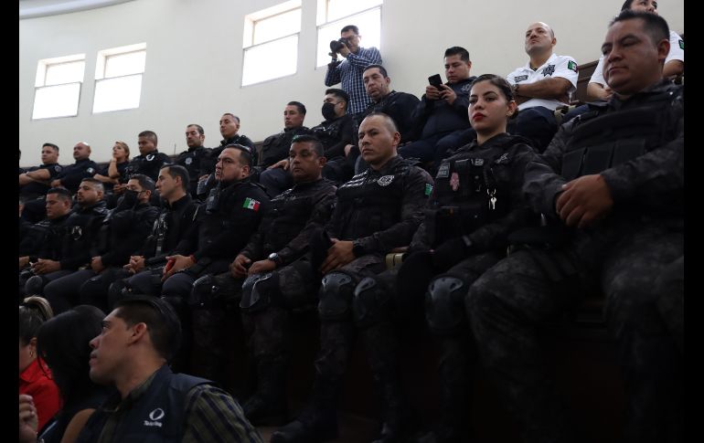 Este miércoles autoridades estatales y municipales llevaron a cabo la conmemoración del cuarto aniversario de la Policía Metropolitana. EL INFORMADOR / H. Figueroa