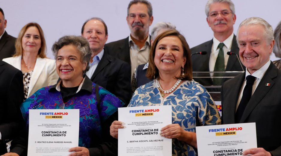 Xóchitl Gálvez lidera lista del Frente Va por México