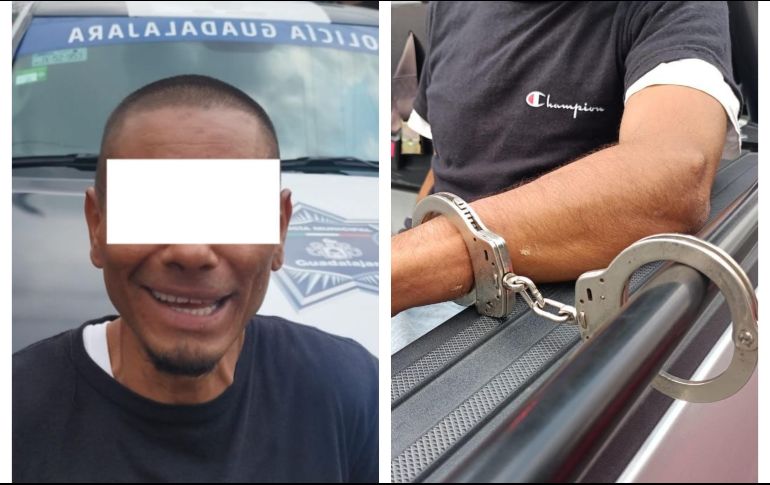 El hombre fue detenido y lo llevaron ante el Juez Cívico. ESPECIAL/ Policía de Guadalajara