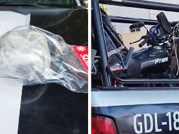 Las autoridades tras el cateo encontraron 150 gramos de presunta marihuana. ESPECIAL/ Policía de Guadalajara