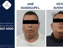 La Fiscalía de Jalisco informó que José Guadalupe L. y Víctor Alfonso F fueron detenidos. ESPECIAL/ Fiscalía de Jalisco