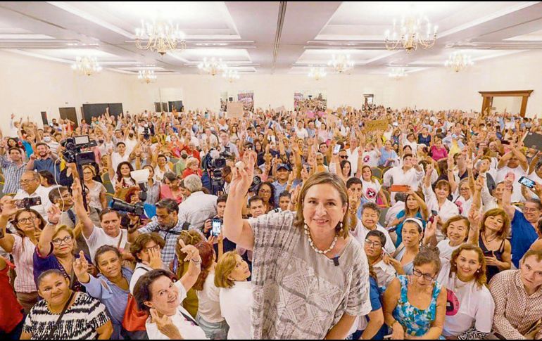 Xóchitl Gálvez estuvo ayer en Tampico, Tamaulipas, donde dijo que buscará hacer fuerte al Frente Amplio por México sumando el apoyo del PRD y MC. ESPECIAL/ @XochitlGalvez