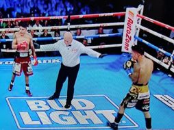 Arriba del ring ambos pugilistas lo dieron todo. ESPECIAL