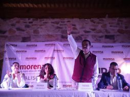 Lomelí Bolaños celebró la unidad de las y los militantes de Morena en Ameca. ESPECIAL