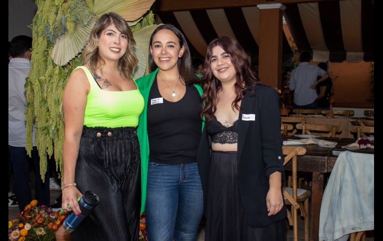Marcela Plascencia, Paola Valdivia y Olvida Maisterra. GENTE BIEN JALISCO/ Christian Pérez