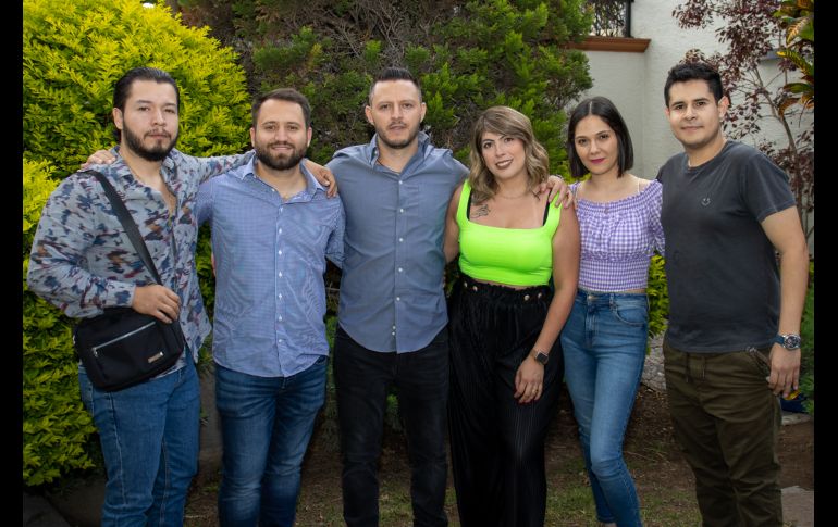 Benjamin Castanedo, Miguel Hernández, Alejandro Romo, Marce Plascencia, Thania Jauregui y Mauricio Martínez. GENTE BIEN JALISCO/ Christian Pérez