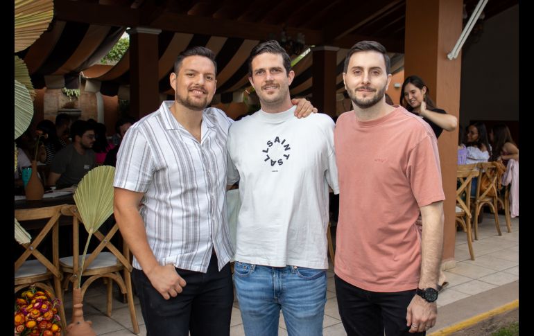 Paulo de la Isla, Diego Rodriguez y Joaquín Robiola. GENTE BIEN JALISCO/ Christian Pérez