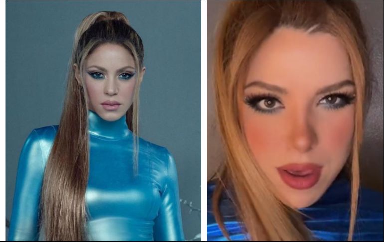 Shakira y la chica doble que tiene en TikTok. ESPECIAL/ Instagram @shakira / TikTok @loredalo