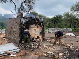 Los indicios encontrados en un predio de El Sabino aún están siendo analizados. TWITTER/FiscaliaJal