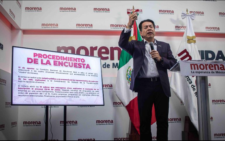 El líder nacional de Morena negó que haya división al interior del partido. SUN/G. Pano