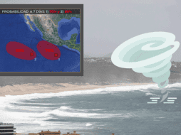 Es posible que este fin de semana se desarrollaren dos ciclones. EL UNIVERSAL / ARCHIVO | Twitter @conagua_clima