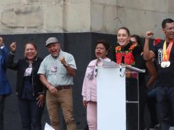 Sheinbaum reunió a miles de simpatizantes en el Monumento de la Revolución en la CDMX. SUN
