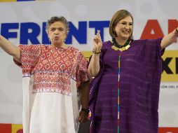 Beatriz Paredes y  Xóchitl Gálvez participaron ayer en el quinto foro del Frente Amplio por México. El 3 de septiembre se conocerá a la ganadora. SUN/G. Espinosa