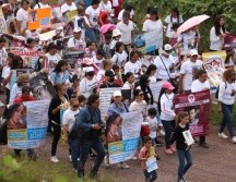 María Guadalupe Aguilar, coordinadora del colectivo Familias Unidas por Nuestros Desaparecidos Jalisco, Fundej, explicó que esta marcha se hace para pedir a las autoridades que no sean omisas ante el dolor que padecen. EL INFORMADOR / H. Figueroa