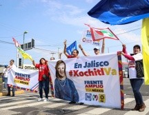 El evento contó con población civil y políticos del Frente Amplio por México. EL INFORMADOR/ H. Figueroa